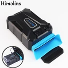Охлаждающие вентиляторы для ноутбука Himolins, компьютерный USB-вентилятор 5 В, портативный ноутбук, холодный Низкошумный, регулируемый для 15-17 дюймового ПК