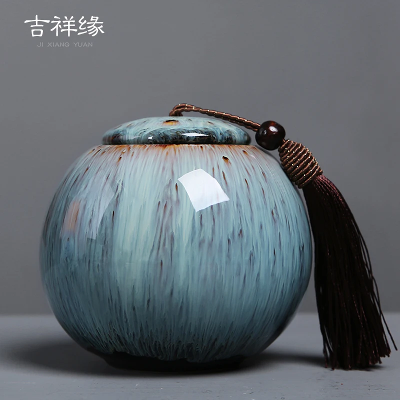 

Large Vintage Tea Container Suger Tea Ceramic Tea Container Storage Of Tea Bags Box Travel Caixa De Cha Tea Organizer BK50CY