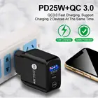 Быстрое зарядное устройство PD QC3.0, адаптер для быстрой зарядки для IPhone 13, 12 Pro Max, Samsung, Xiaomi, настенные зарядные устройства для ноутбука, 25 Вт