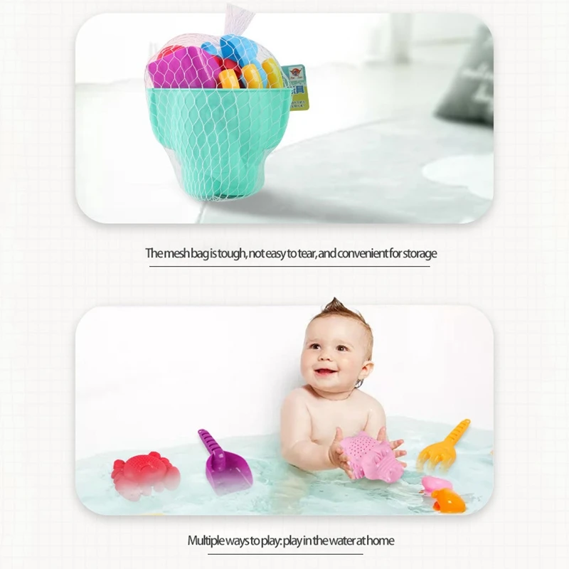 

Beach Sand Toys for Toddlers Baby Bath Toys Animal Bucket and Spade Set Water Beach Toys for Kids Girls Boys (7 Pcs)