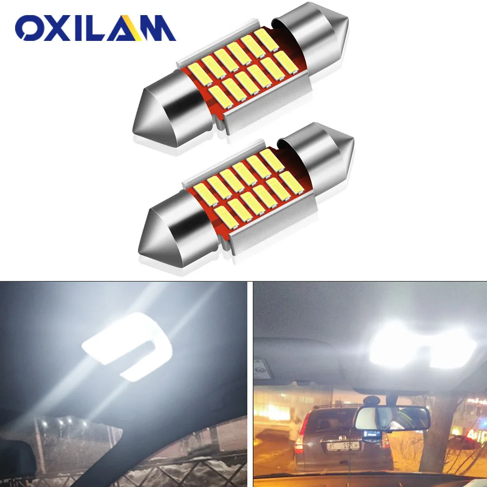 OXILAM 2x C5W 31mm LED Festoon Canbus 4014SMD Car Reading Doom Lights for Mercedes Benz W204 W212 W210 W124 W202 W203 W169 W211 |