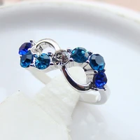 engagement ring blue zirconium wedding ring gift female
