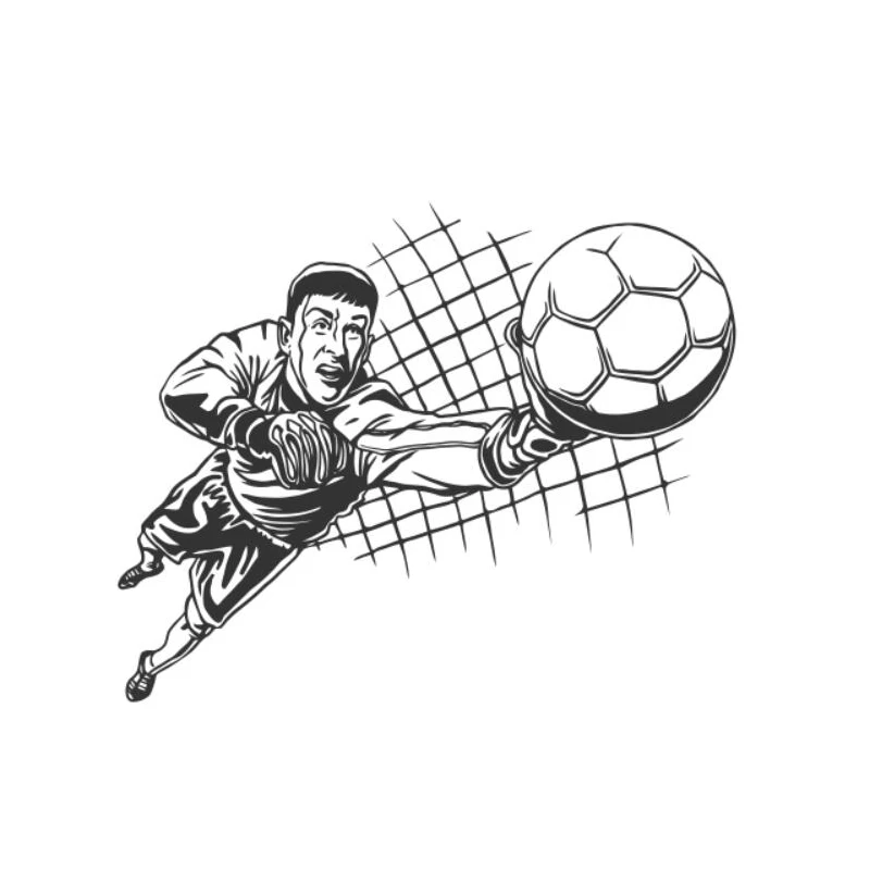 Мальчик футбол автомобиль наклейки Наклейка для автомобиля Спортивное