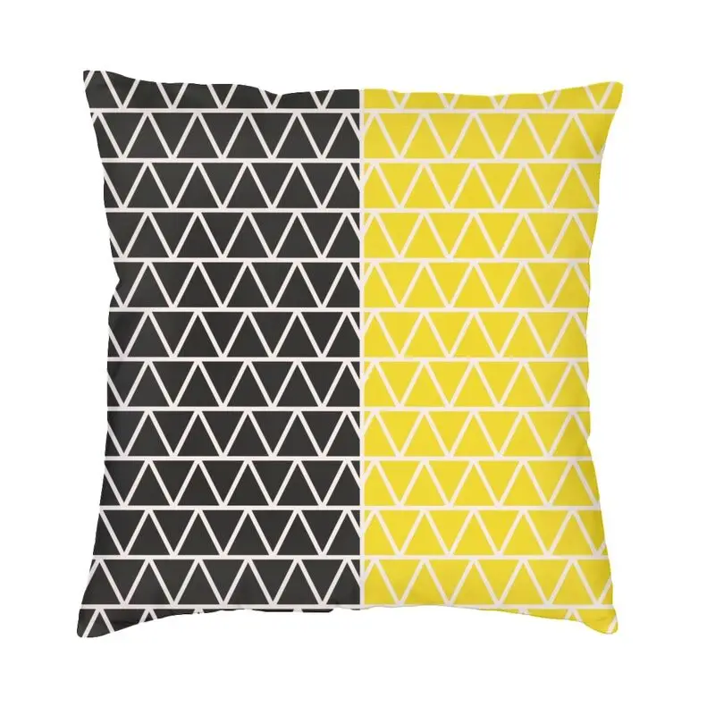 

Чехол-наволочка с геометрическим рисунком, желтый и черный цвет, размеры 40x40 см