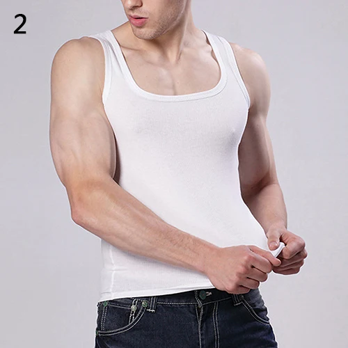 

Men's Casual Sleeveless Square Neck Exercise Muscle Slim casual Vest Top