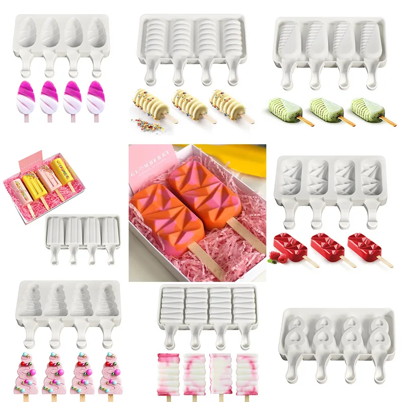 

Silicone Popsicle Molds Maker,Mini Homemade ICE Pop Molds Food Grade BPA Free Popsicle Mold with 50 Popsicle Sticks