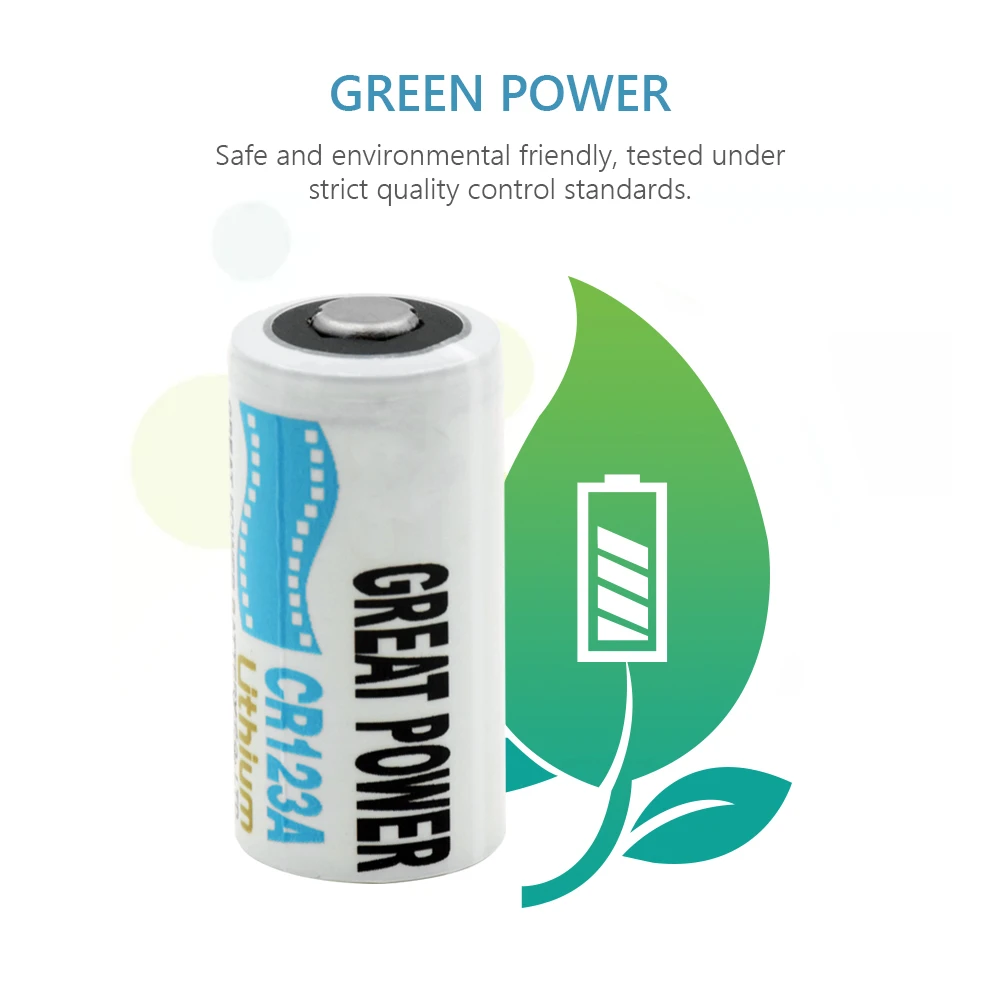 2 шт. 3 в 1300 мАч CR123A K123A CR17345 LiMnO2 батареи для детектора дыма фото камеры видеокамеры