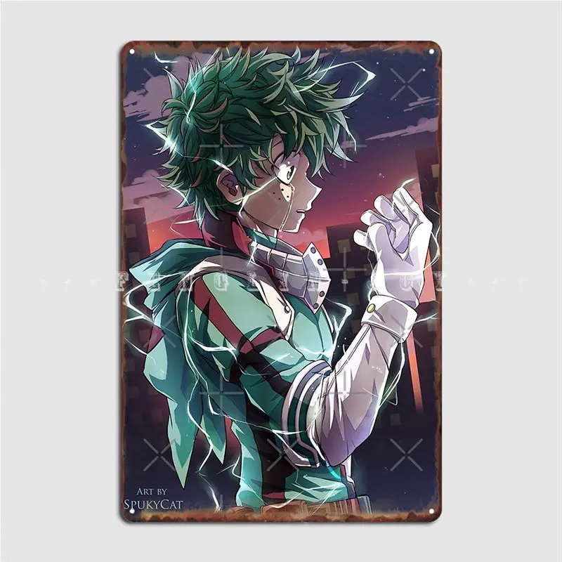 Металлический плакат Deku Bnha Постер клуба бара кинотеатра гаража классическое