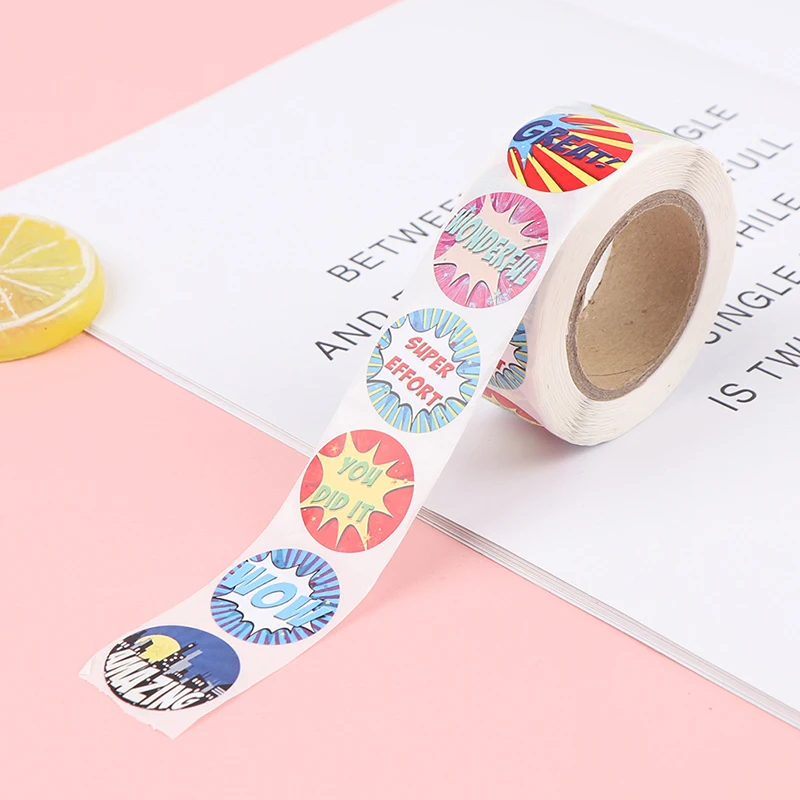 

500Pcs Kids Reward Stickers Encouragement Gifts Sticker Roll For Child Students