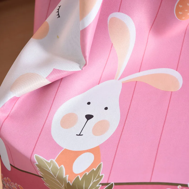 Мультяшные занавески с милым Кроликом полузатемняющие шторы хлопковые льняные