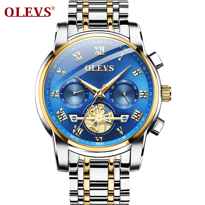 OLEVS Quartz Watches Men Fashion Montre Homme Top Brand Luxury Watch Life Waterproof Clock Wristwatch Business Relogio Masculion