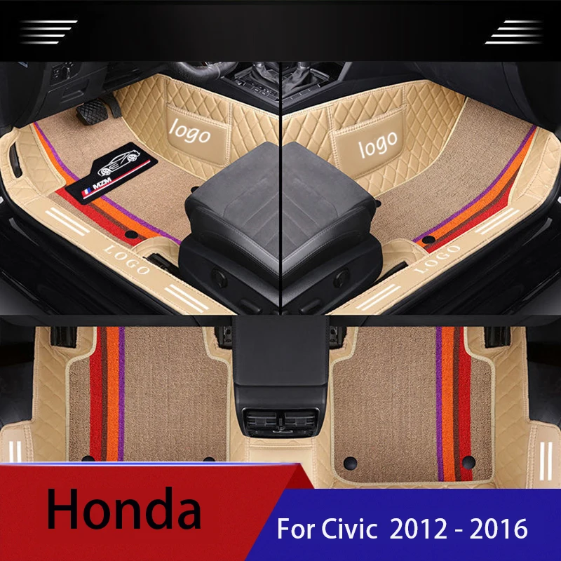 Автомобильные коврики для Honda Civic 2012 2013 2014 2015 2016|Автомобильные в салон| |