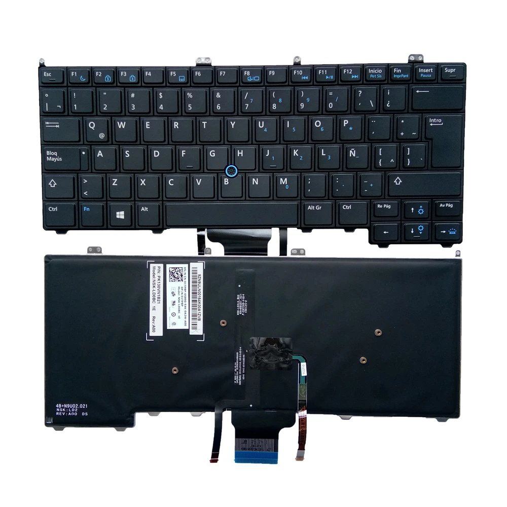 Клавиатура для ноутбука DELL E7440 E7420 E7240 PK130VN1B21 NSK LD0BC 1E 9ZN9ULN00154K00A1ZVB черная с