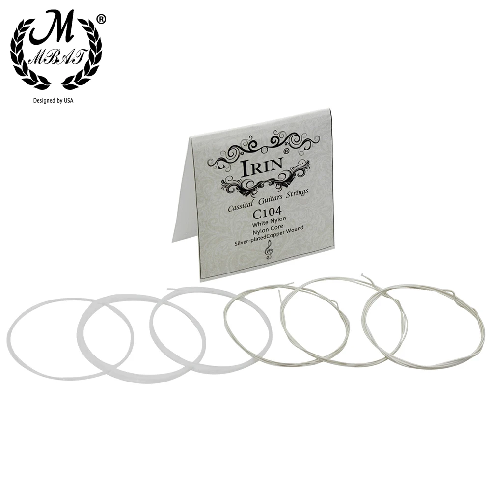 

M MBAT C104 Classical Guitar String Kit Nylon Copper Alloy Wire Medium Tension Stable Elastic Instrument Replacement Accessories