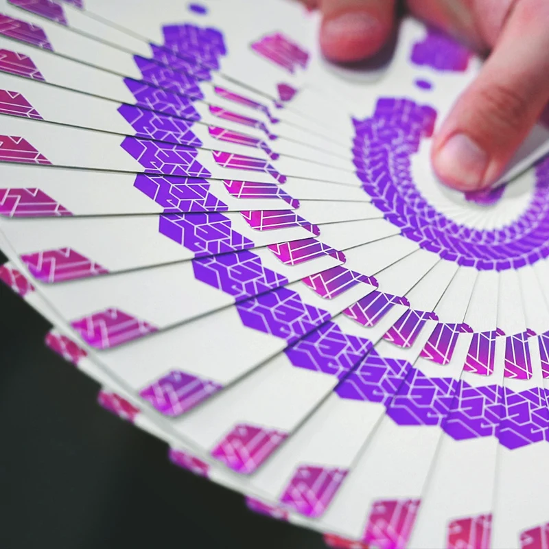 Велосипед неоновые Игральные карты фиолетовый USPCC колода Cardistry размер покера
