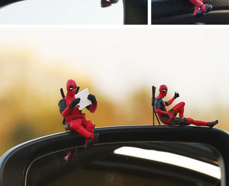 Автомобильные украшения Дэдпул Marvel качающаяся голова кукла Фигурка Сидящая Модель Аниме мини кукла украшение автомобиля аксессуары для автомобиля
