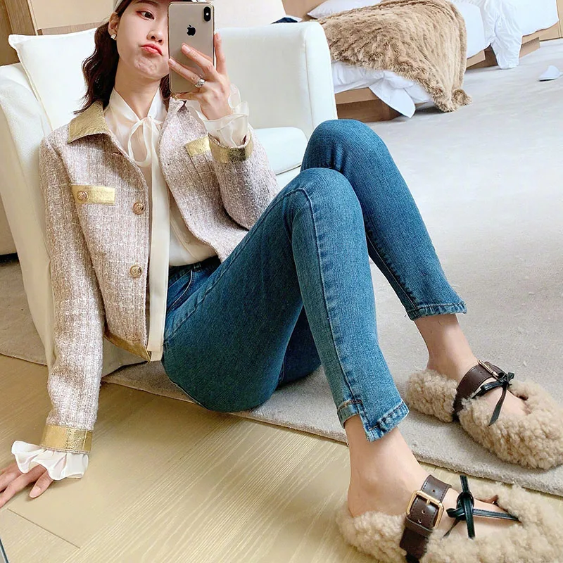 Zapatos mujer; обувь на плоской подошве; женские лоферы; Женская шерстяная обувь на платформе; Балетки с круглым носком; scarpe donna; слипоны; Buty Damskie; балетки на плоской подошве