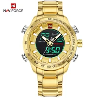 naviforce luxury brand mens watches military sport digital quartz wristwatch for men stainless steel waterproof big clock male