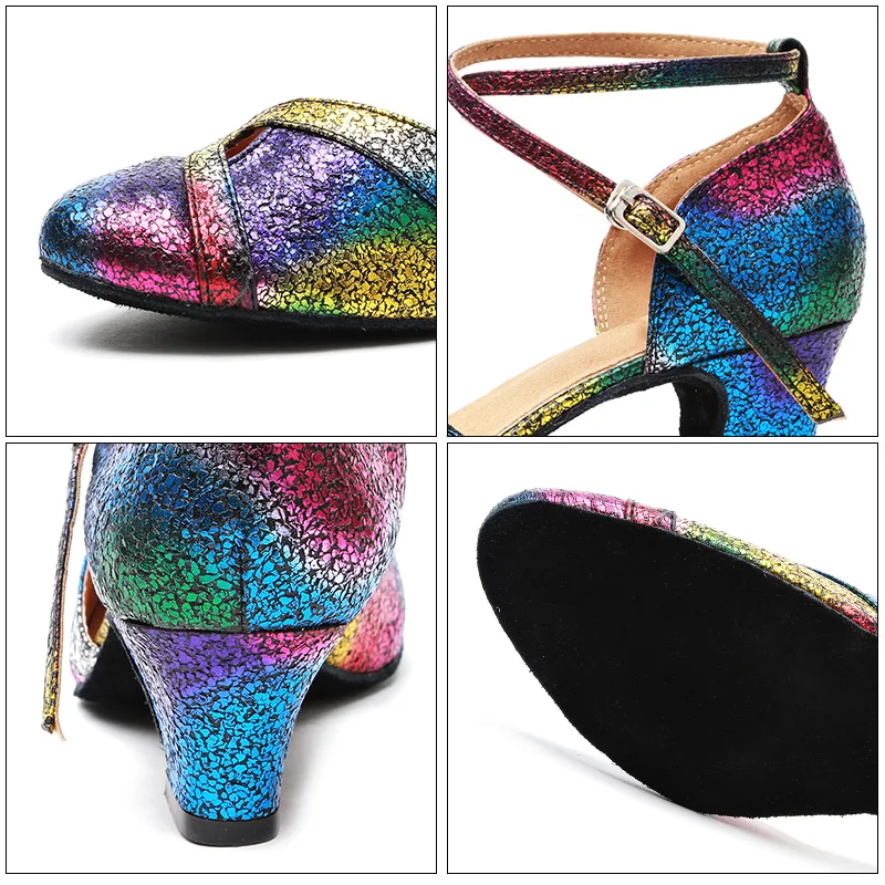 

Hipposeus Women Dance-Shoes Girls Ladies Latin Modern Tango Dance Shoes Ballroom Soft Sole Dancing Shoes High Heel Professional