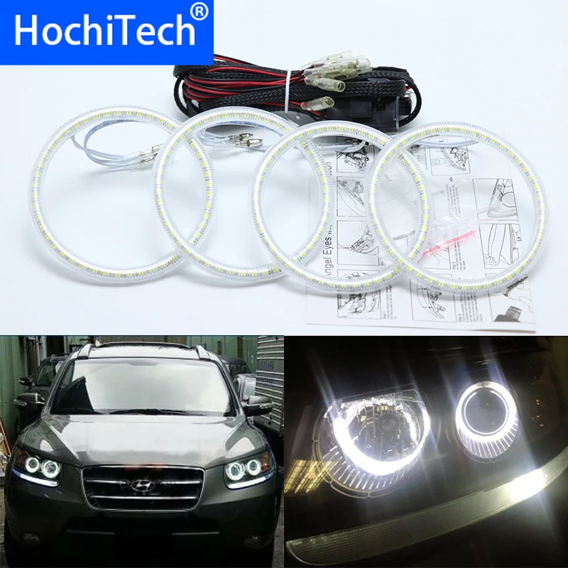 

for Hyundai Santa Fe santafe 2007-2012 Ultra bright SMD white LED angel eyes 2600LM 12V halo ring kit daytime running light