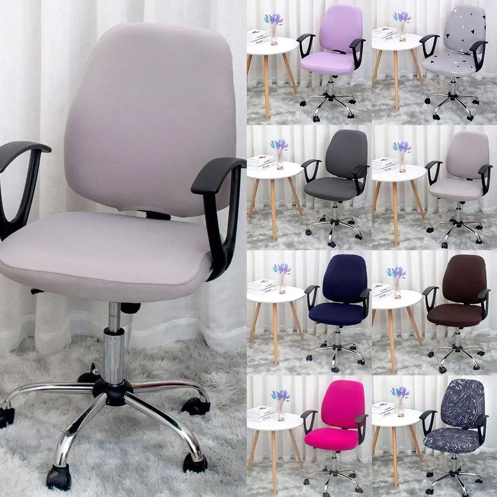 

Office Computer Stoel Cover Spandex Split Seat Cover Universele Kantoor Anti-Dust Fauteuil Cover
