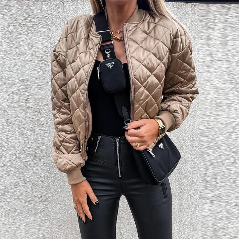 

Winter Warm Long Sleeve Coat Autumn Solid Women Light Cotton Clothes Coat New Fashion Zipper Button Turn-down Collar Tops Jacket