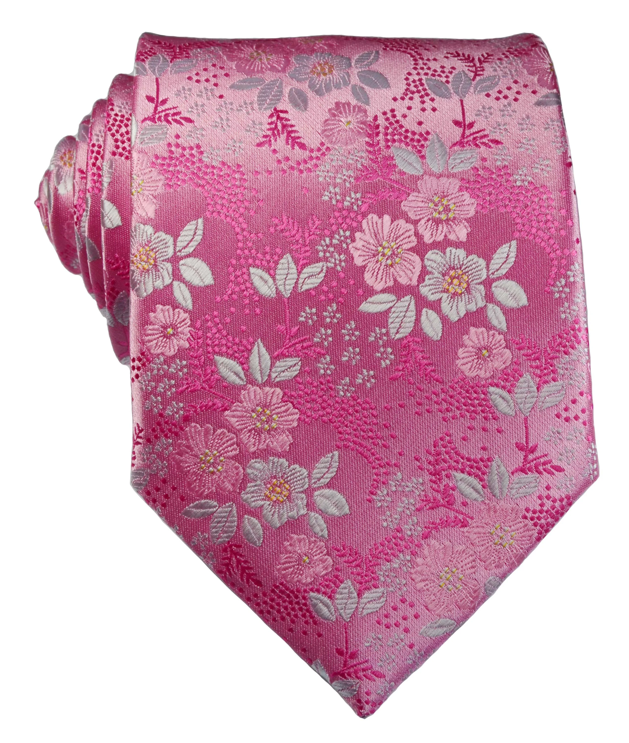 

Men's Floral Tie 100% Silk Print Purple Blue Pink Jacquard Party Wedding Woven Fashion Designers Necktie