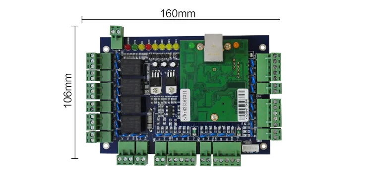 TCP/IP связь 4 входных ворот управления/RFID Четыре двери системы контроля доступа