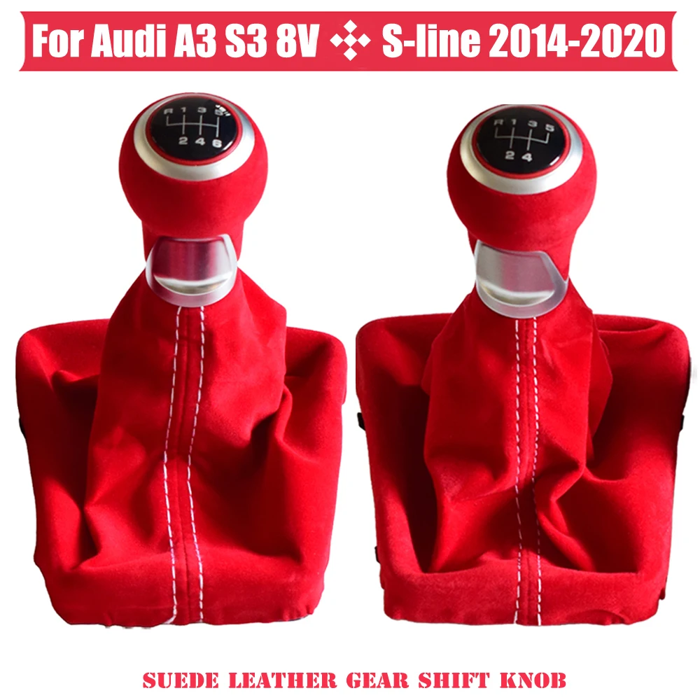 Ручка рычага переключения передач для Audi A3 S3 8V S line 5/6 2014 12 мм 2020 скоростей|Ручка