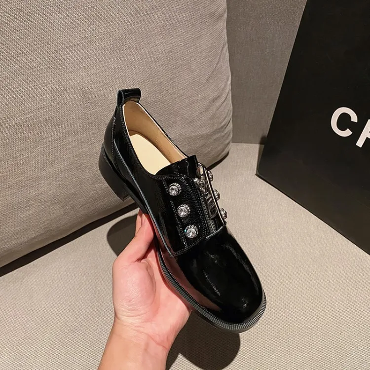 MLJUESE 2020 women pumps cow leather autumn spring black color round toe zippers square heel high heels party dress wedding | Обувь