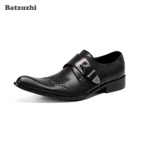 batzuzhi blackbrown leather dress shoes men for business new fashion mens leather shoes pointed toe zapatos hombre us6 us12