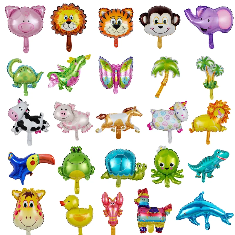 10 шт. мини воздушный шар в форме животного тигр лев мультяшный Дельфин