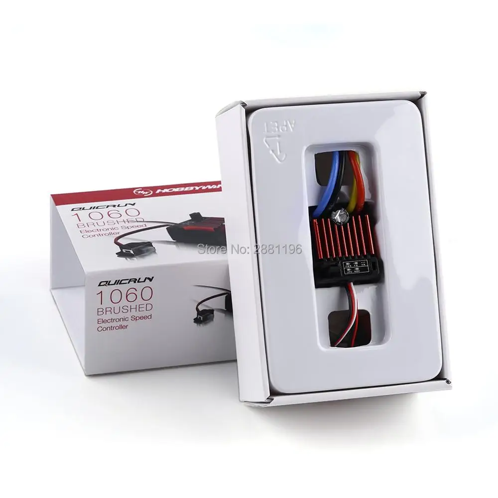 Водонепроницаемый щеточный ESC для радиоуправляемого автомобиля HobbyWing quirun 1060 60A 1:10
