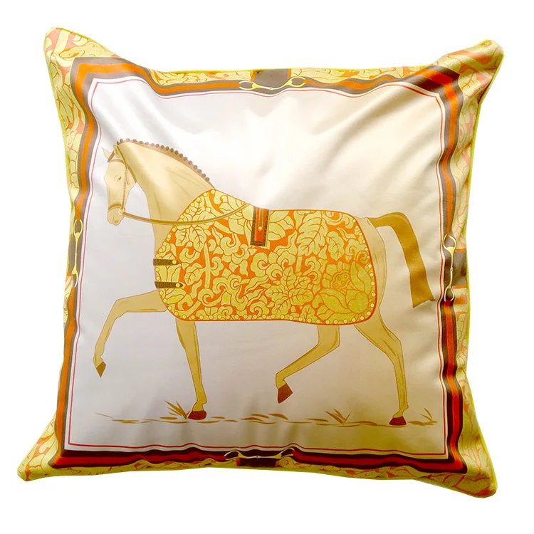 Роскошный Золотой Новый Модный высококачественный Шелковый чехол для подушки с