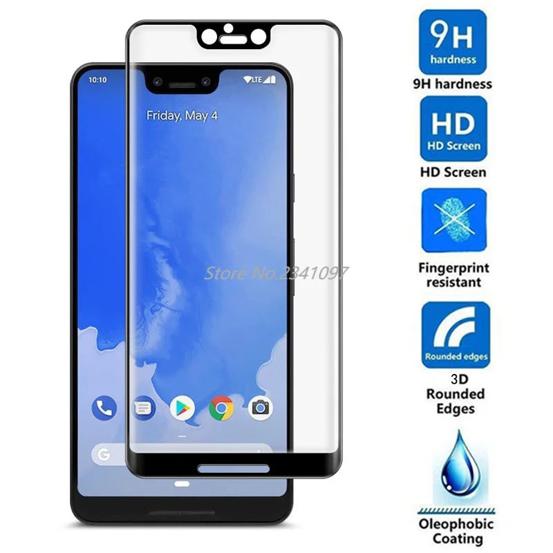 3D изогнутое 9H закаленное стекло для Google Pixel 2 2XL 3 3XL HD защита экрана Защитная пленка
