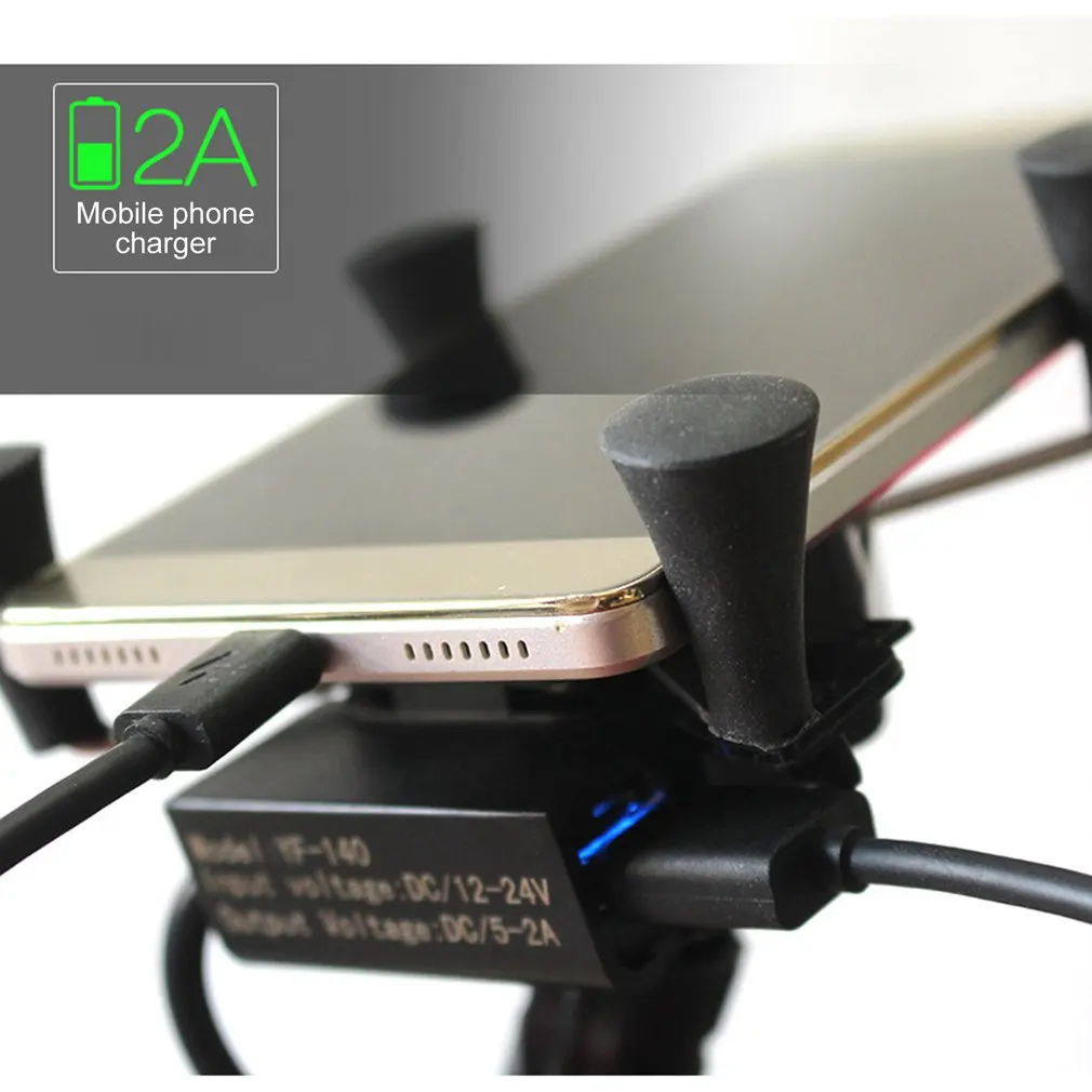

New Motorcycle Mobile Phone Charger X-Type Bracket Abs Electric Vehicle Navigation Frame Anti-Fall Car Bracket Accessories 1 Set