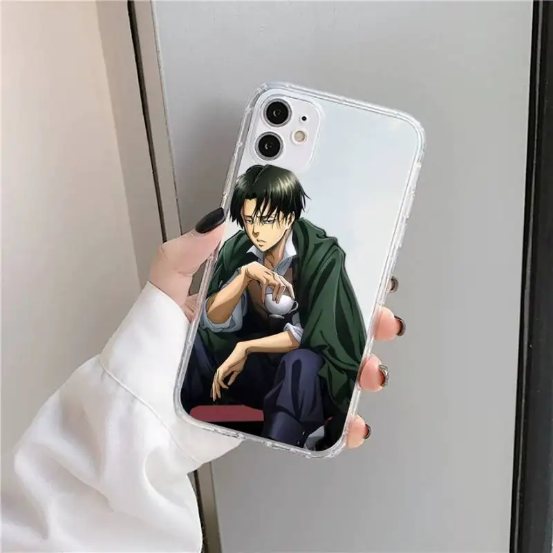 

Hot Anime Japanese attack on Titan Phone Case Transparent for iPhone 11 12 mini pro XS MAX 8 7 6 6S Plus X 5S SE 2020 XR