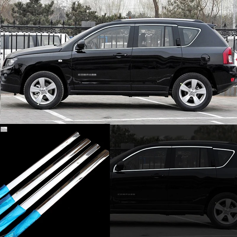 Молдинги из нержавеющей стали для Jeep Compass 12 шт. | Автомобили и мотоциклы