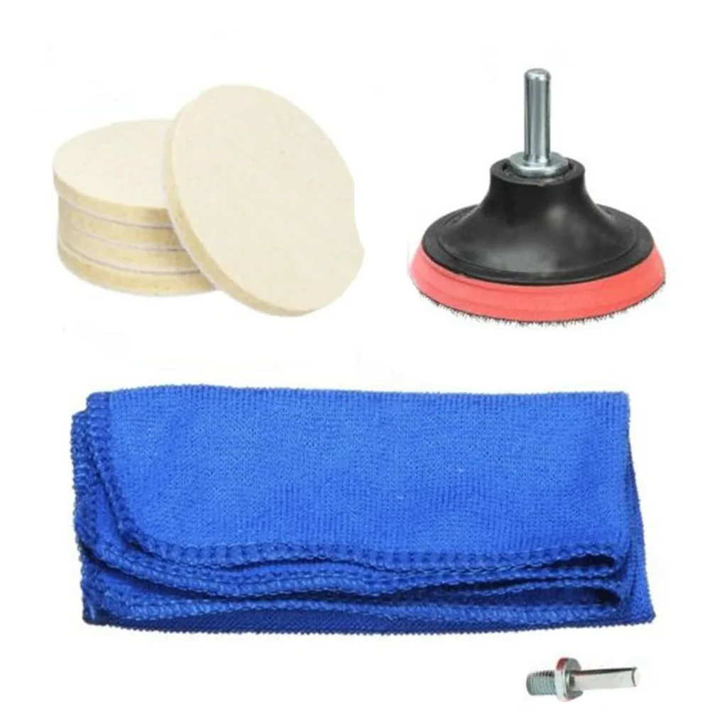 

7pcs Buffing Polishing Disc Kit Pad Wool Wheels Towel Waxing Car Scratch Remover