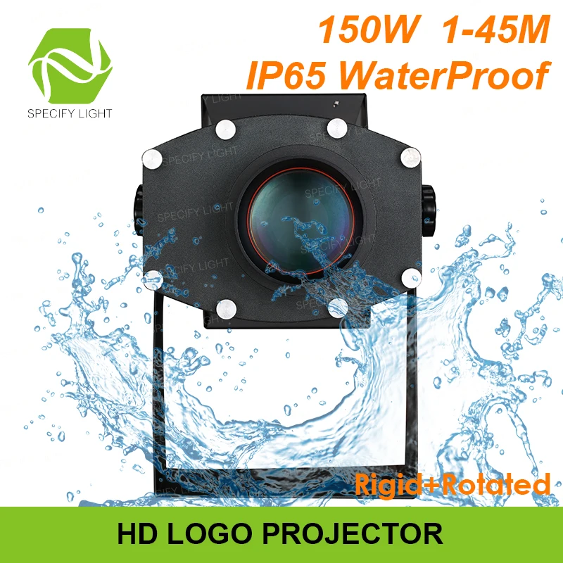 Outdoor 150W IP65 Waterproof Gobo Projector Static Spinning High-Power Long Distance Logo Projecting COB LED Light 45M Advertise | Лампы и