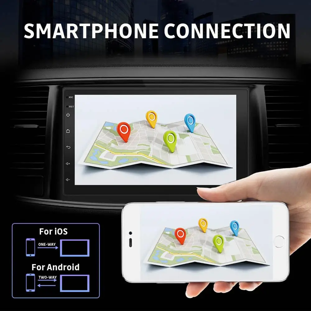 7 дюймовый автомобильный видеорегистратор камера mp5 плеер радио Bluetooth FM GPS