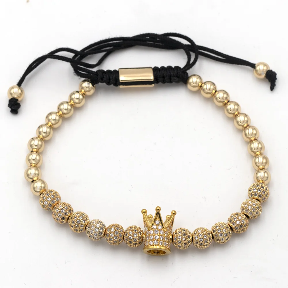 Мужское Ювелирное Украшение с фианитами микро-ПАВЕ очаровательный браслет