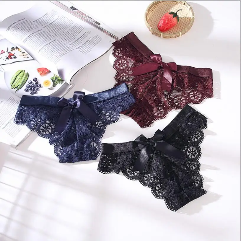 

Panties for Woman Underwear Sexy Lace Breathable Soft Lingerie Female Briefs Panty Sexy Transparent Women's Underpants S1573