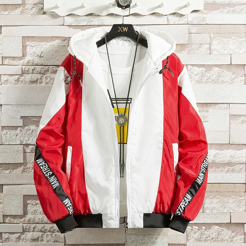 LES KOMAN One Piece Luffy Printing Winter Coat Men Jacket Casul Streetwear Hooded Hip Hop Splice Coats Outwear S-5XL