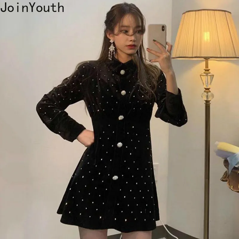 Joinyouth сексуальные платья для вечеринок женское осенне зимнее мини платье на