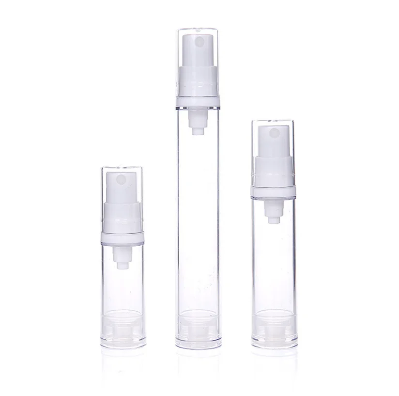 

5ml 10ml 15ml 1pc Empty Serum Bottles Vacuum Pump Refillable Bottles ABS Plastic Spray Sub-Bottling With PP Cream Airless Bottle