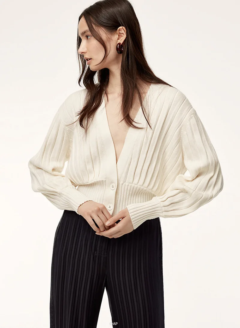 women cardigan sweaters V-Neck Short |