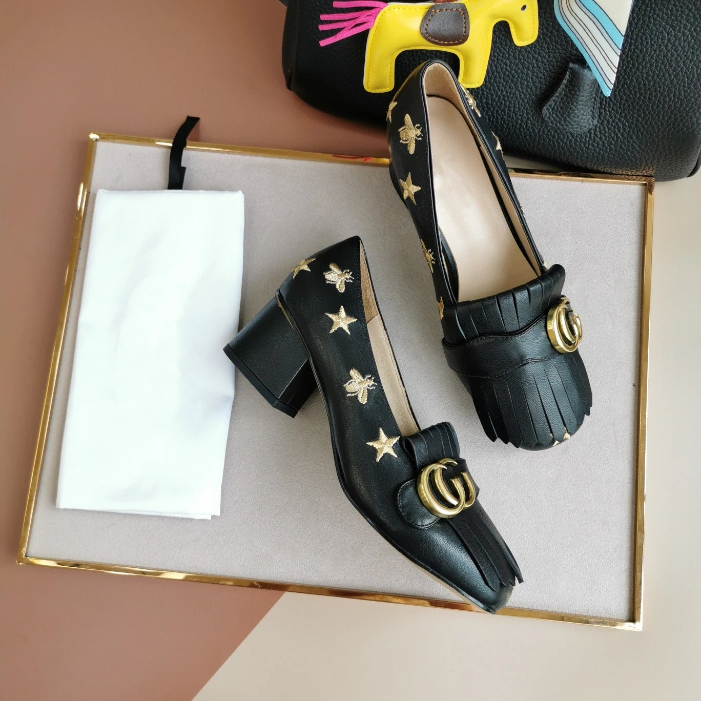 

Metal buckle high heel women's shoes classic fashion comfort joker thick heel anti-slip wear-resistant custom logo2020 new