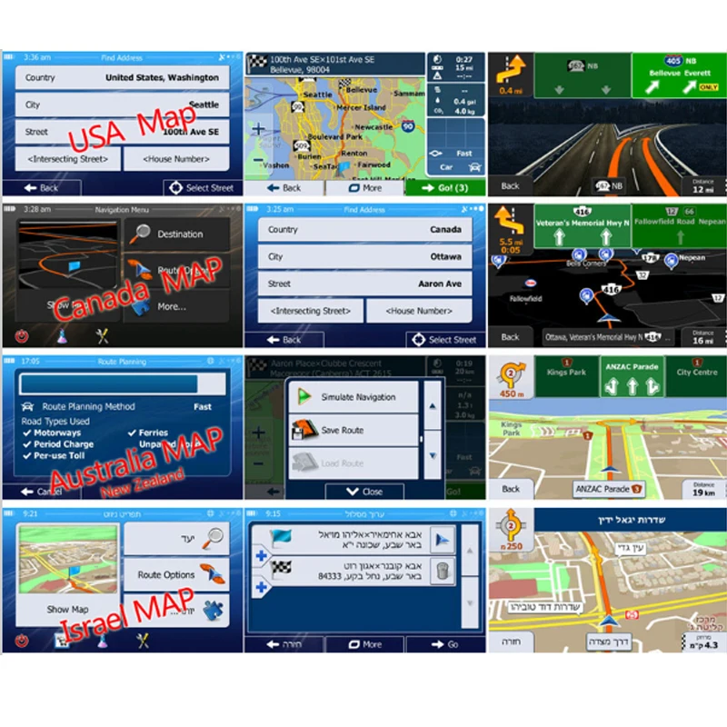Аксессуары для GPS sd-карта 16 Гб GPS-карты WinCE 5-дюймовые 7-дюймовые автомобильные