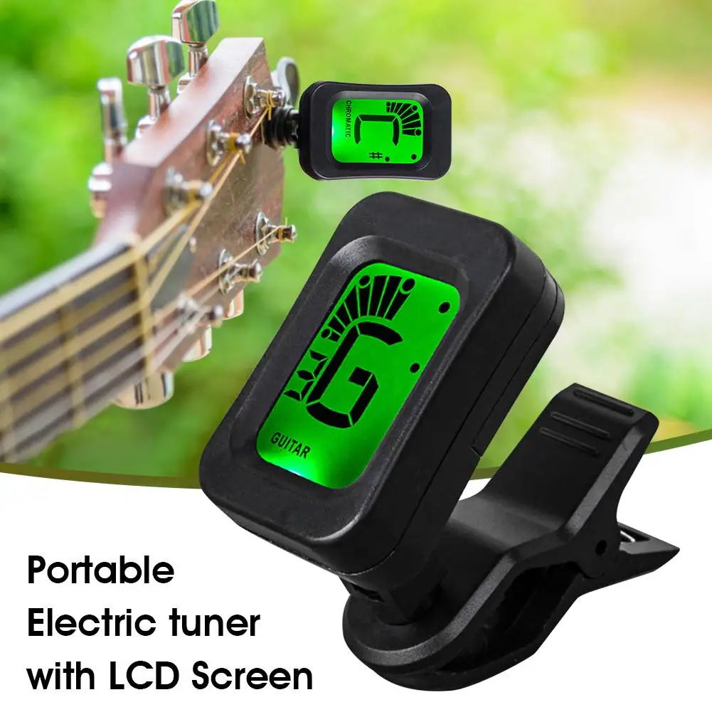 

Music Clip-on Electronic Tuner With LCD Screen For Guitar Chromatic Bass Violin Ukulele Portable Musical Instrument Accessories